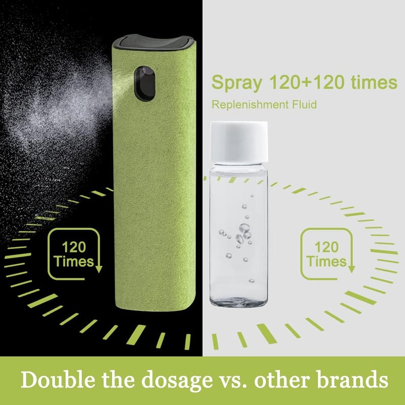 walrfid Screen Cleaner Touchscreen Mist Spray, Cleaning Kit for Electronic Smart Phone TV, Laptop, Tablet, PC, Computer LCD Flat Screens, Eyeglasses, Compatible with iPhone iPad MacBook Pro - Green - Image 5